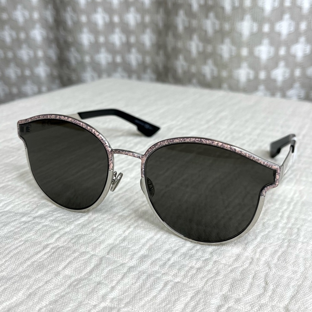 CHRISTIAN DIOR Sunglasses Marble Silver w/case NWT - Picture 8 of 16